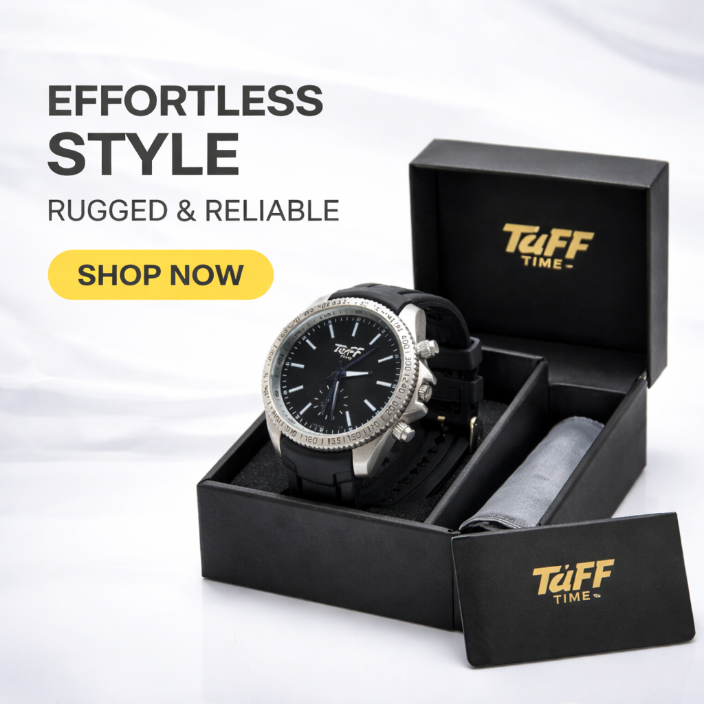 Rugged Black Luxury Sports Watch